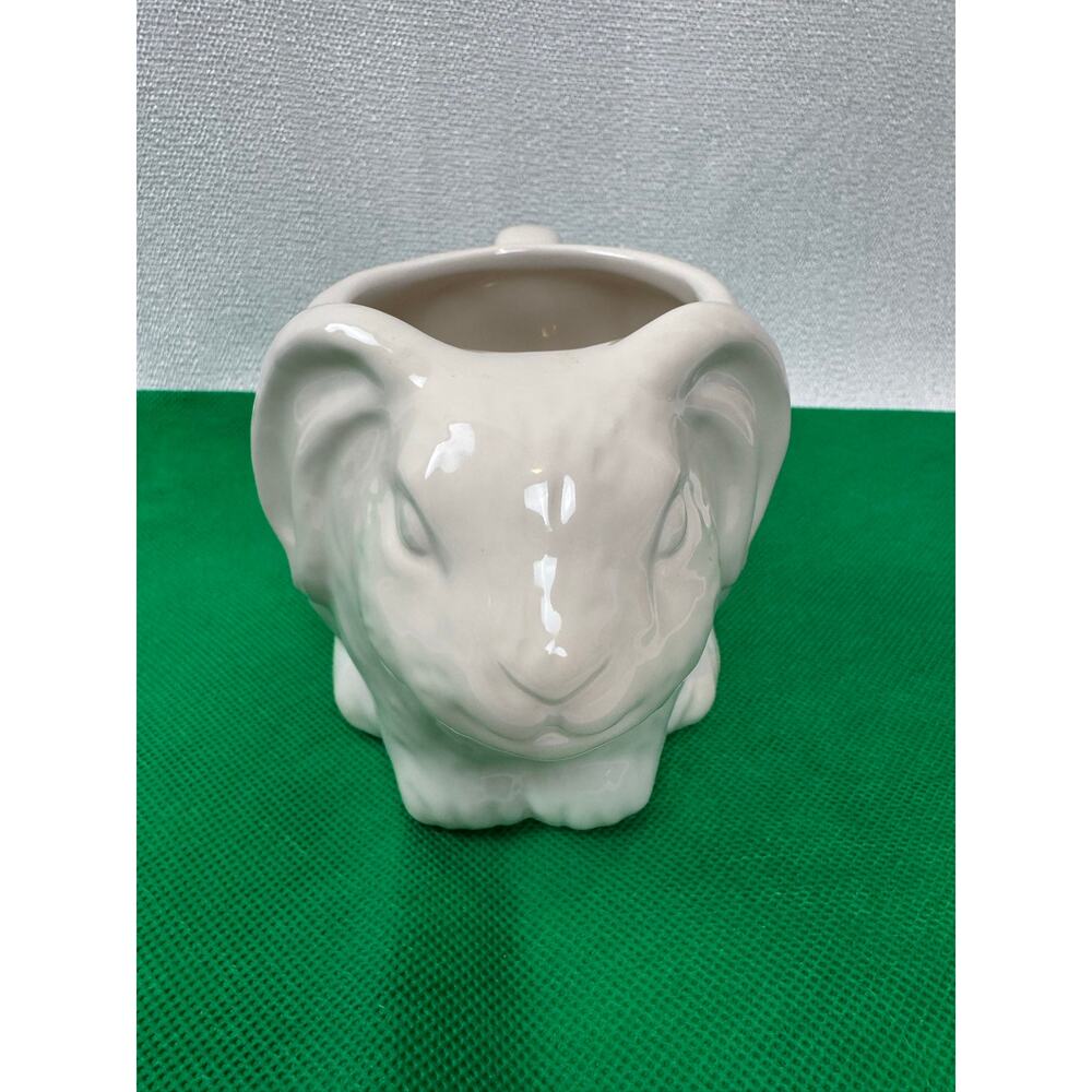 Threshold Stoneware 3D Glossy White Sculpted Rabbit Shape floppy Ears 13.5 OZ